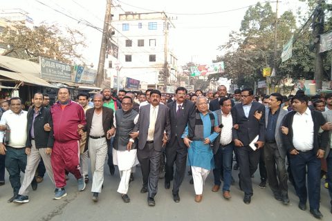 বিএনপির দেশবিরোধী চক্রান্তের বিরুদ্ধে মাঠে জেলা আওয়ামী লীগ