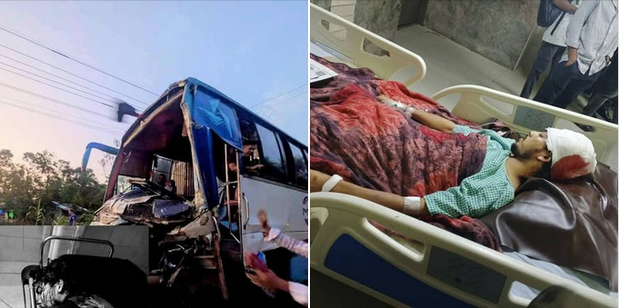 চকরিয়ায় মোটরসাইকেলকে বাসের ধাক্কা : বনকর্মীসহ তিনজন আহত